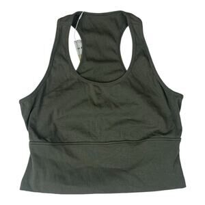 Halara women's XL olive green bra cami crop new athletic unpadded
